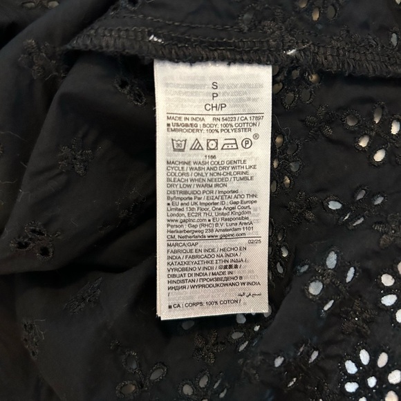 GAP X Doen Black Sleeveless Eyelet Top - Picture 14 of 15